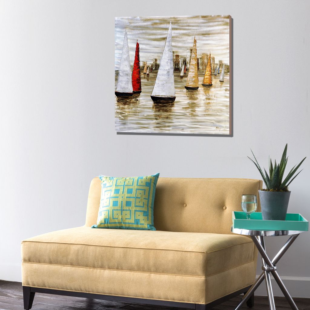 Sailing Boats on Metal Canvas - paintingsonline.com.au