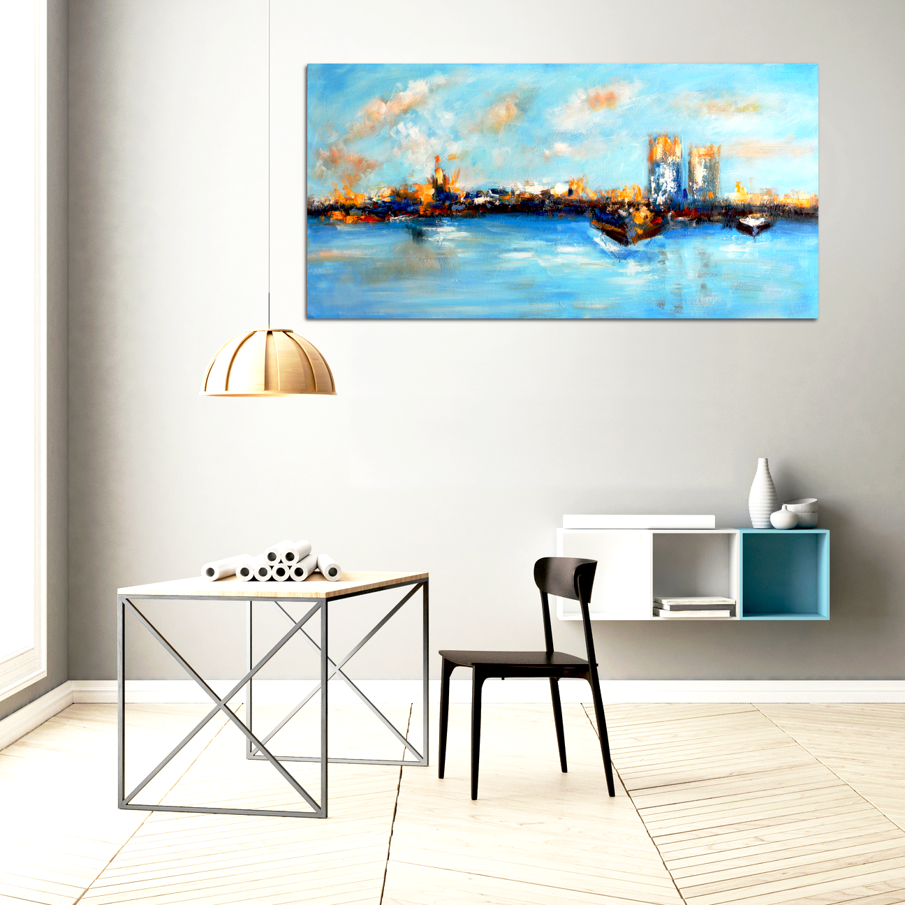 Blue Cities - paintingsonline.com.au