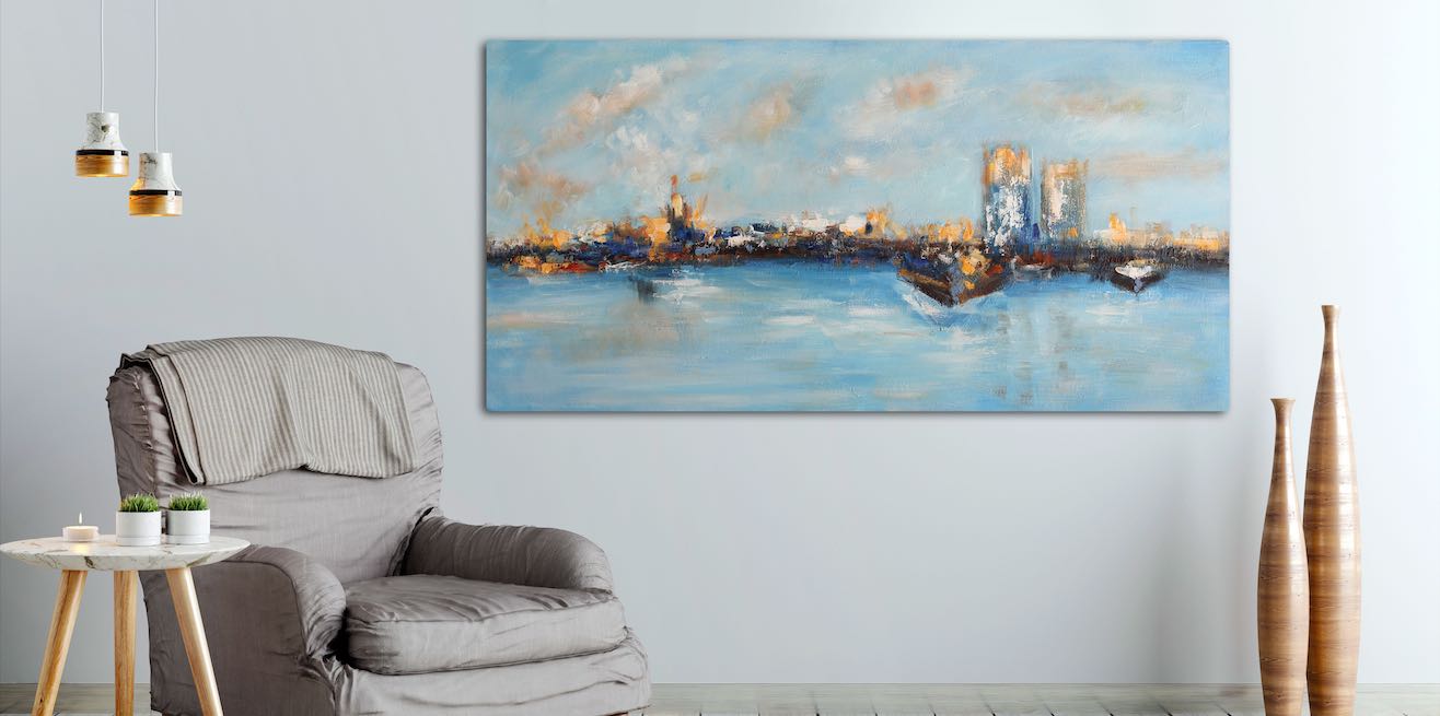 Blue Cities - paintingsonline.com.au