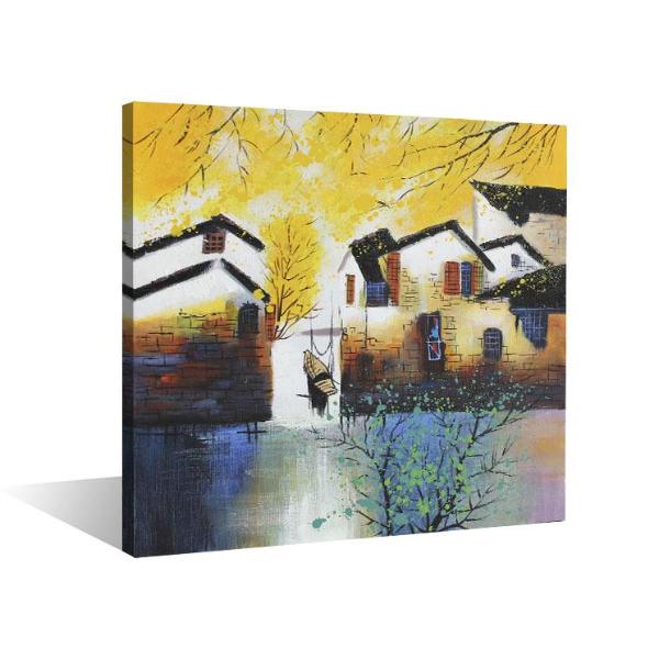 Houses By The River - paintingsonline.com.au