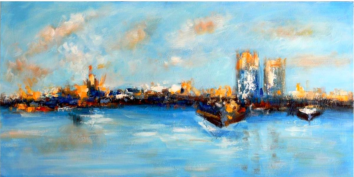 Blue Cities - paintingsonline.com.au