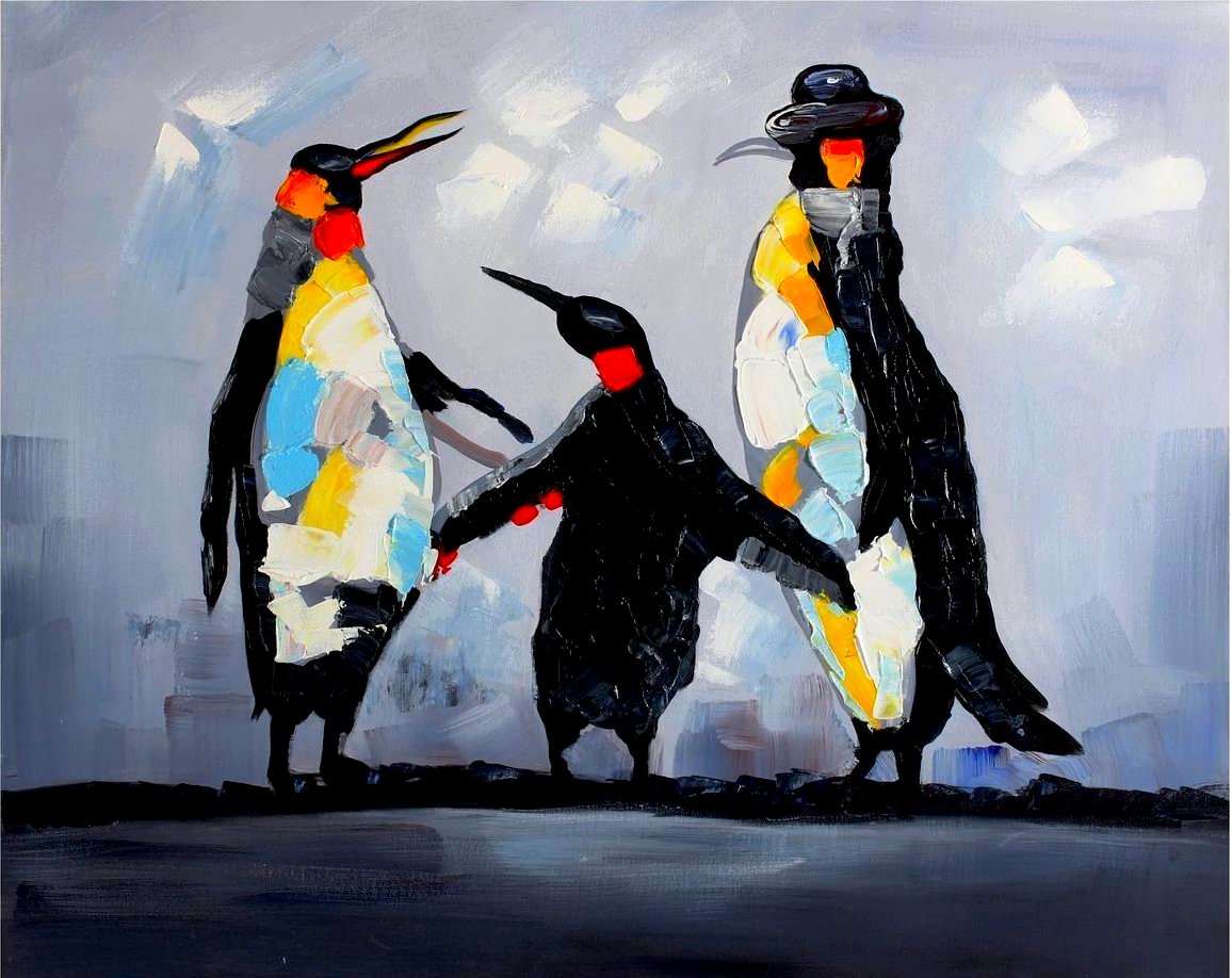 Happy Feet Family - paintingsonline.com.au