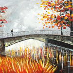Bride On Lake Knife Art - paintingsonline.com.au
