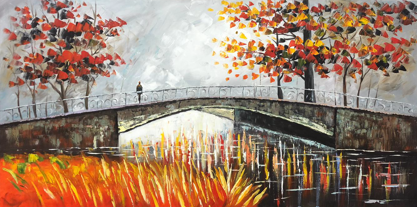 Bride On Lake Knife Art - paintingsonline.com.au