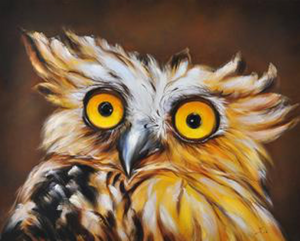 Surprised Owl on Canvas - paintingsonline.com.au